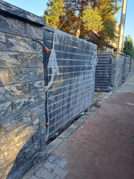 Brama przesuwna, dwuskrzydłowa,furtka, panel, ocynk,aluminium