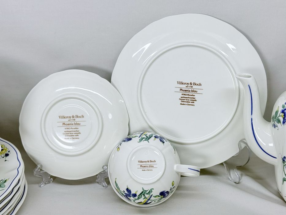 Фарфоровый чайный сервиз фирмы Villeroy Boch серия Phoenix Blay производство Германия