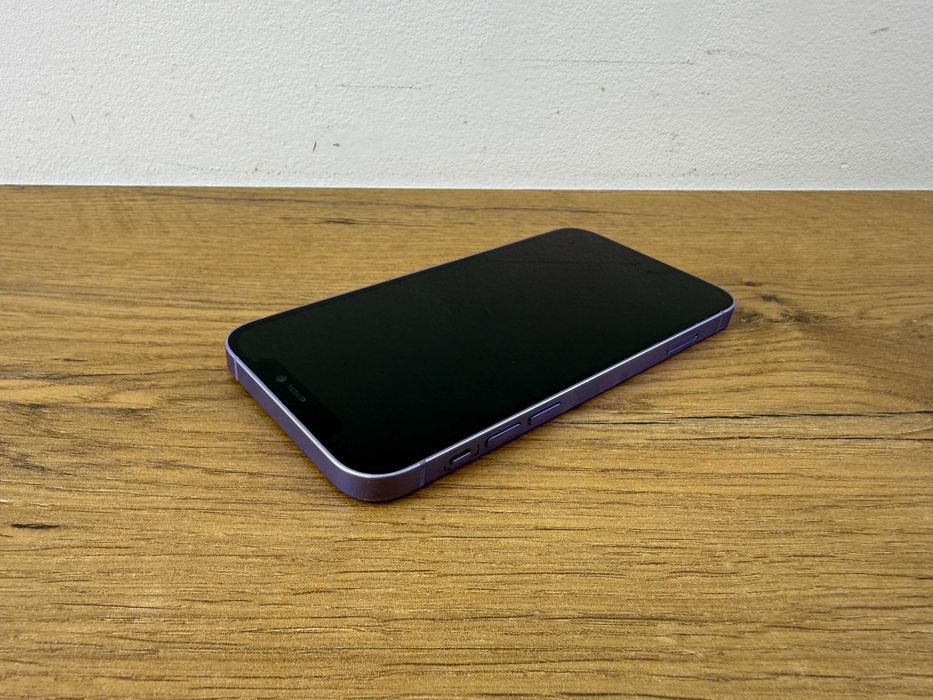 1465. Telefon Apple Iphone 12 Fioletowy. 100% sprawny. Zbity tył