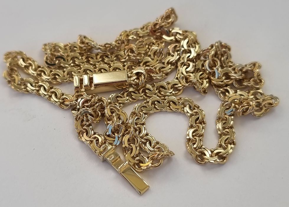 Nowy złoty łańcuszek Galibardi / Garibaldi 585 14k  21.55g 55cm.