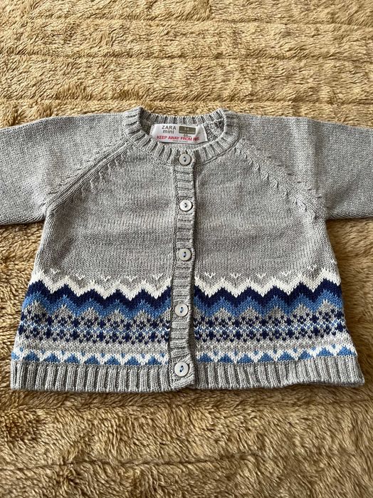 Zara Mini - Cardigan Malha Bebé (3M-6M)