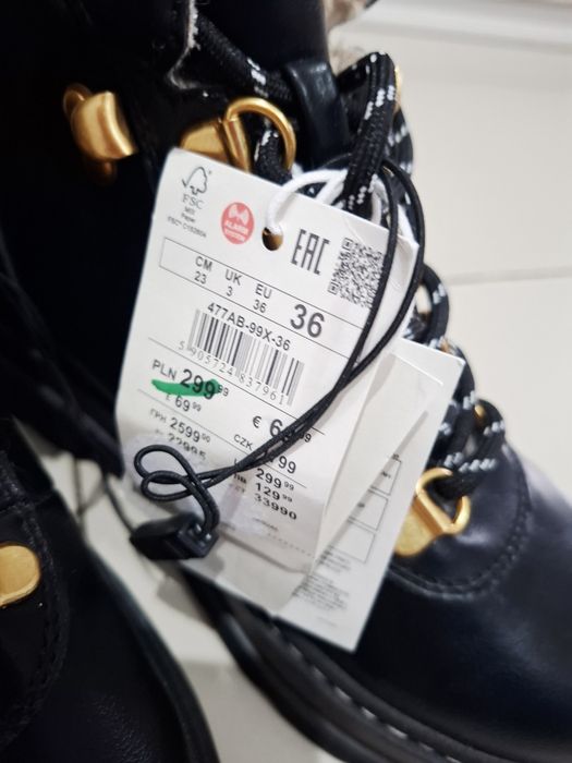 Buty Nowe reserved premium zimowe trapery ocieplane 36