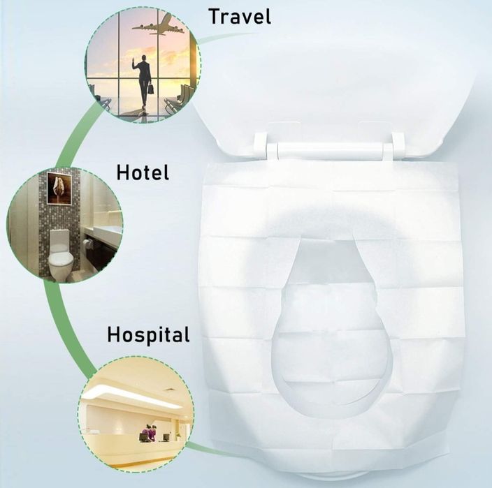 OBSGUMU 100 sztuk jednorazowych pokrowców na deskę sedesową