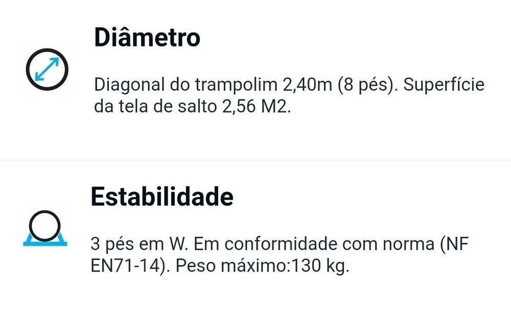 Alugo Trampolim 2,40m Festas de aniversário
