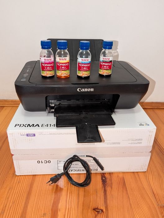 Принтер Canon PIXMA E414 + фарба для картртджів можливий торг