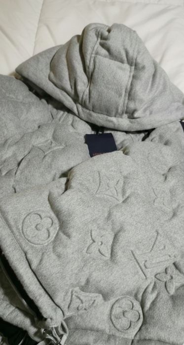 Casaco Puffer Cinza Monograma LV