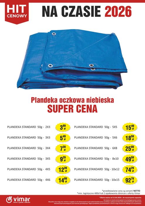 PLANDEKA OCZKOWA, standardowa niebieska, srebrna gruba, mega gruba Wzmacniana Mocna Płachta