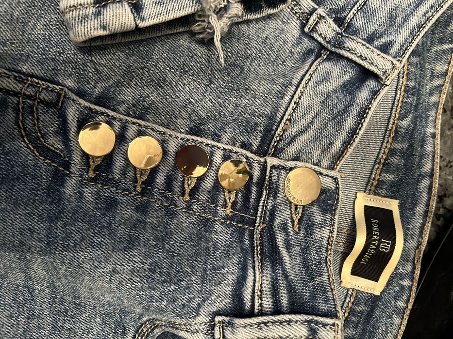 Spodnie jeans Roberta Biagi-mega przetarcia r.44