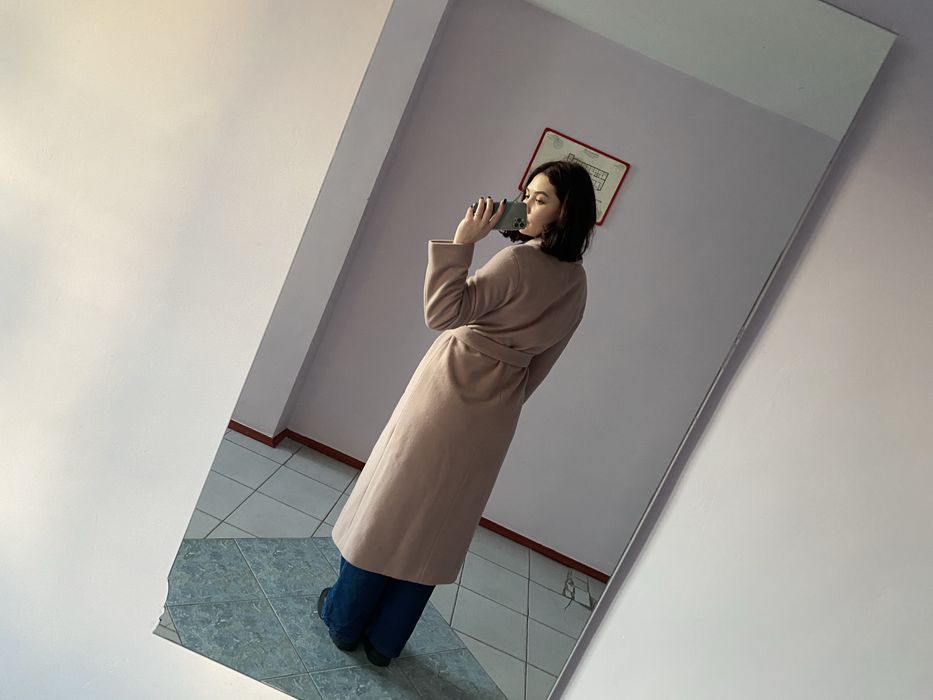 Пальто Вовк кольору мокко