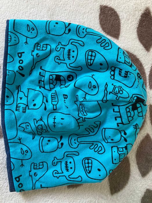 Wiosenna Czapka dziecięca w stworki GIGGI rozm 44 super bawełna