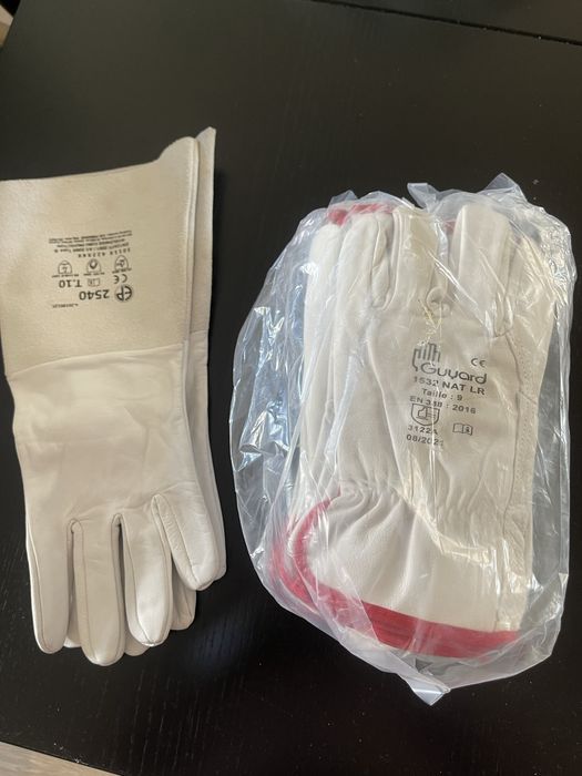 Перчатки кожаные рабочие 13 пар+краги