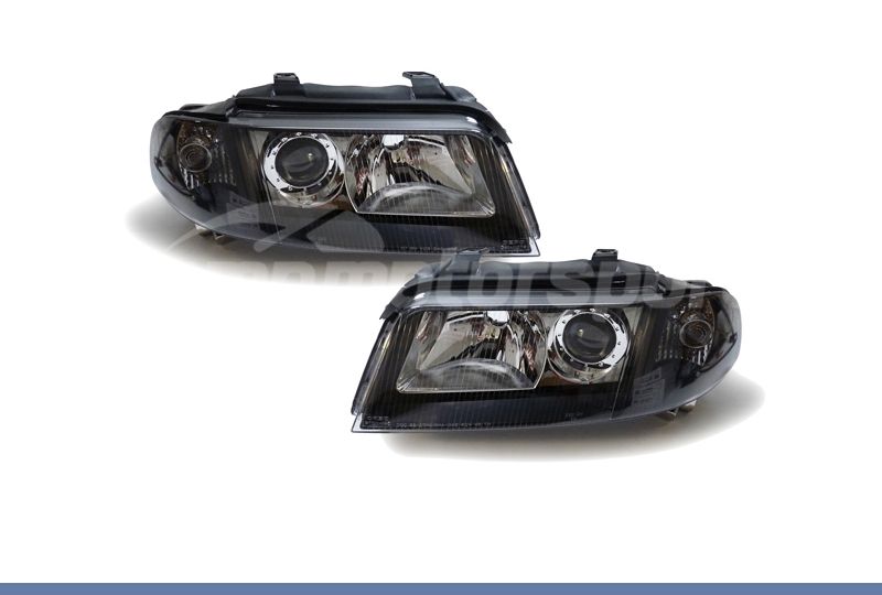 FAROIS DIANTEIROS PRETOS PARA AUDI A4 B5