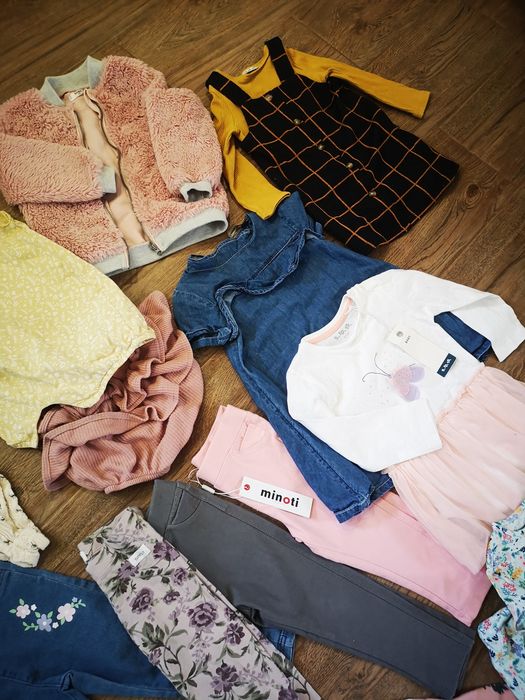 Dużq mega paka ubranek dla dziewczynki h&m newbie 86 92