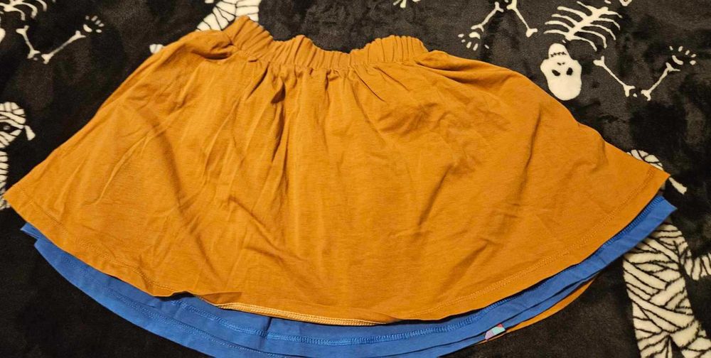 My Basic Karmel-niebieski spódniczka dwustr. Rozm. 110-116, 5-6 lat