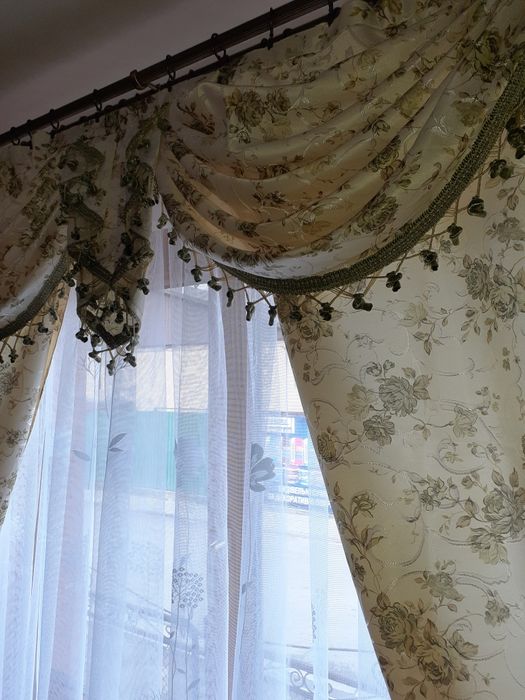 Комплект тюль ламбрикен готові штори