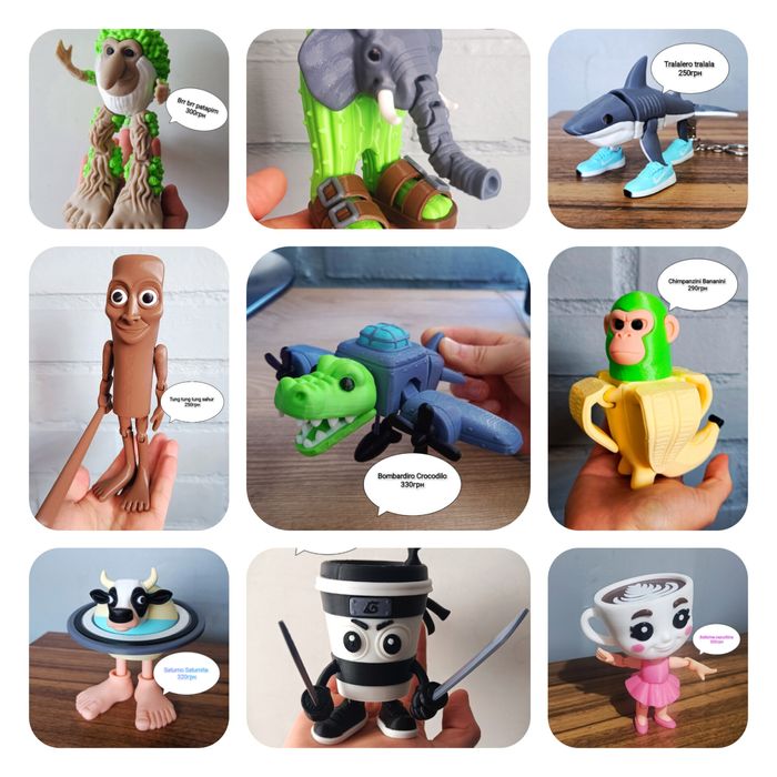 Італійські меми,брелки,іграшки,3д друк