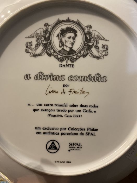 8 Pratos Divina Comedia - Dante - por Lima de Freitas SPAL