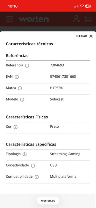 Camera streamplify e micro hyperx solocast