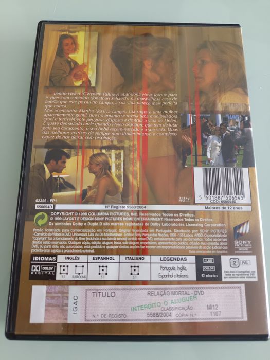 DVD relação mortal