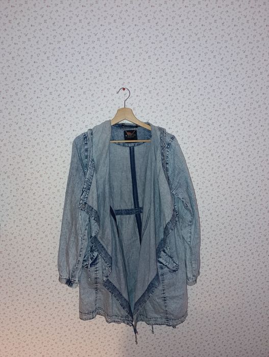 Kurtka 34 mohito oversize katana parka jeansowa niebieska denim