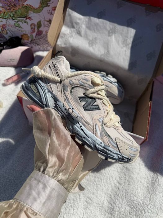 New Balance 530 Custom Beige White