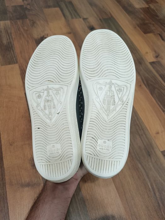 Продам Gucci Gray Leather Studded Spikes Sneakers Trainers