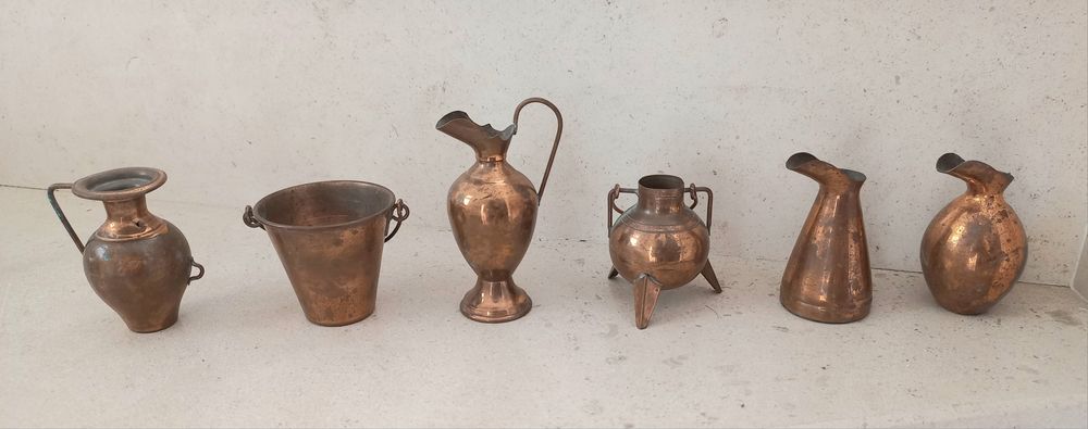 Conjunto de utensilios miniatura em Latão