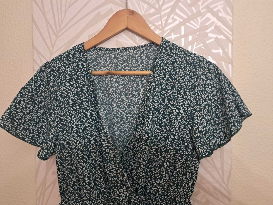 Vestido estampado verde
