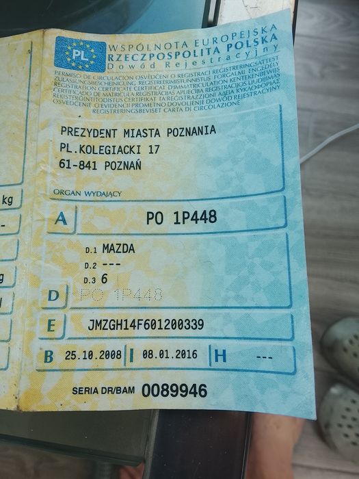 Mazda 6 /Biała perła/
