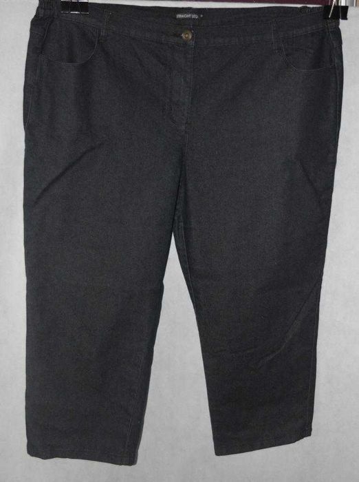 Proste granatowe jeansy Straight Leg 52