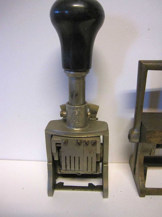 conjunto de 3 antigos carimbos numeradores