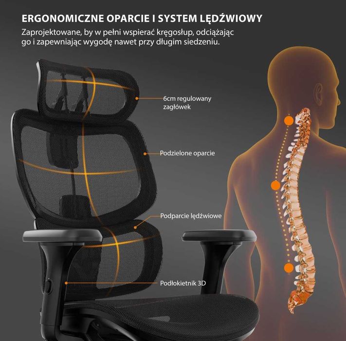 Fotel ergonomiczny SENSE7 NOBU black