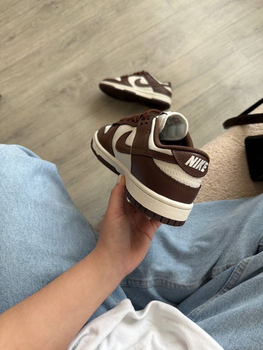 Жіночі кросівки Nike SB Dunk Brown Chocolate Premium + 2 пари шнурків