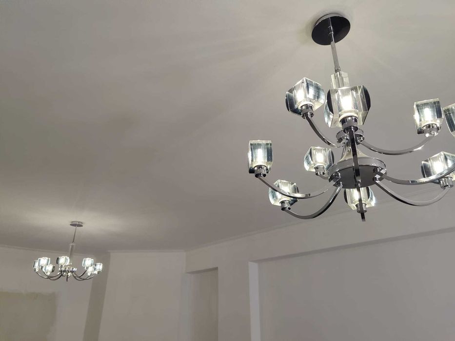 Conjunto candeeiros teto MGL - coluna de cristal