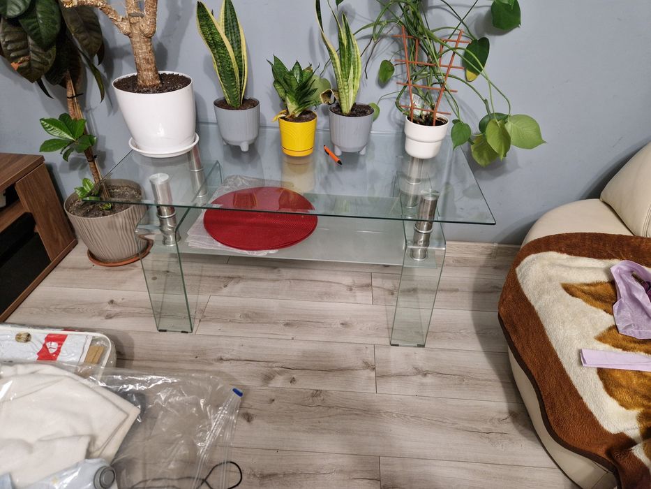 Szklany stolik kawowy,  ława