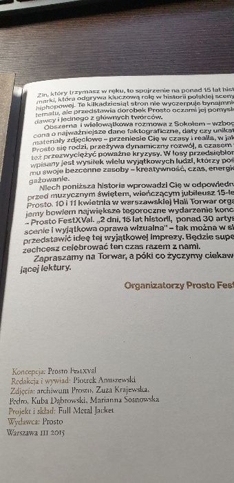 Zin książeczka z okazji 15-lecia Prosto