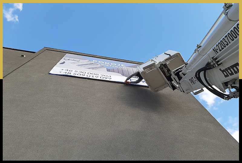 Montaż, demontaż banerów, reklam, bilbordów