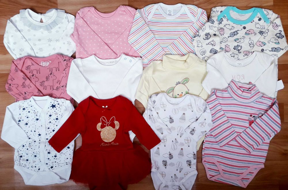 Боди бодик с длинным рукавом 56-80 см