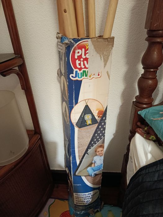 Tenda como nova tecido cinza