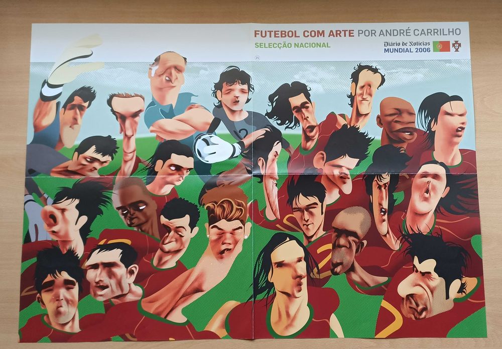 Futebol com Arte - Caricaturas dos 23 jogadores da Seleção Portuguesa