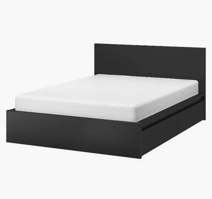 Cama de casal king com estrado colchão e 4 gavetas