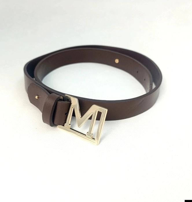 Mk Pasek Damski Brązowy Logo MK 2cm x 100cm Oryginalny