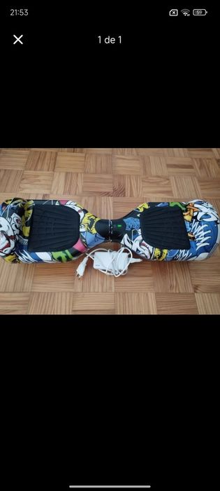 Hoverboard c/Carregador, com luzes RGB.