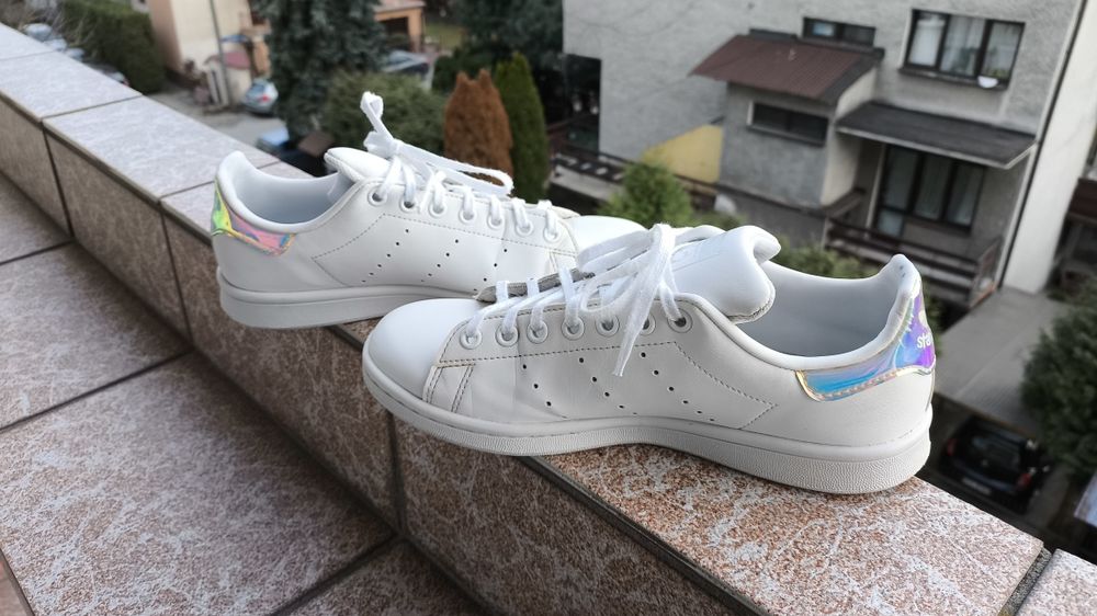 Buty Adidas Stan Smith białe perłowe detale rozmiar 38 2/3