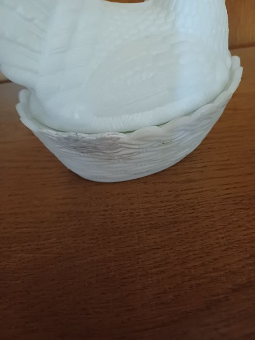 Kura kurka Ząbkowice biała PRL