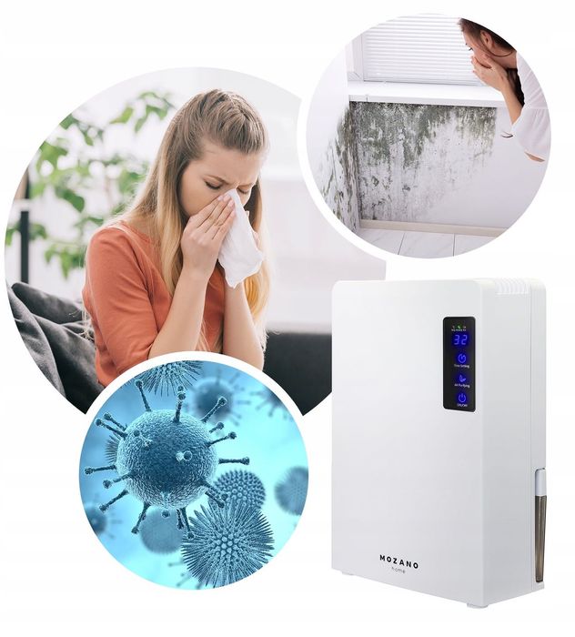 Duży Osuszacz Powietrza Pochłaniacz Wilgoci Oczyszczacz Uv 90w +pilot