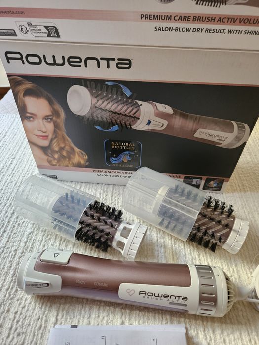 Escova modeladora Rowenta premium care brush active volume & shine
