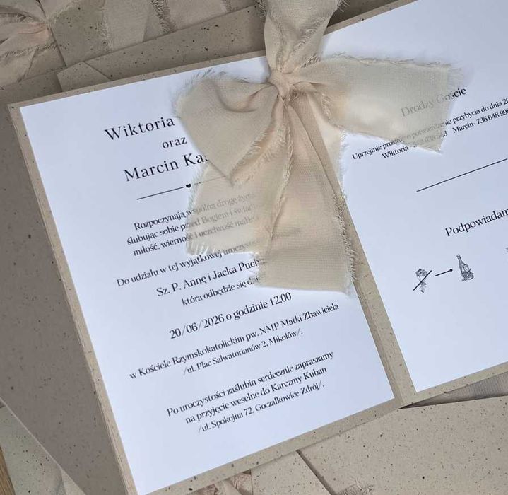 Kopertowe zaproszenie ślubne