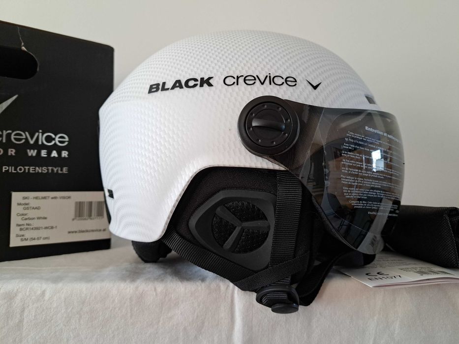 Kask narciarski Black Crevice Gstaad Carbon White M 54-57cm