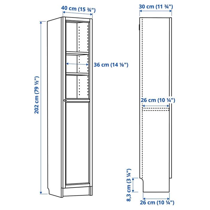 Ikea Billy Oxberg regał witryna szafka